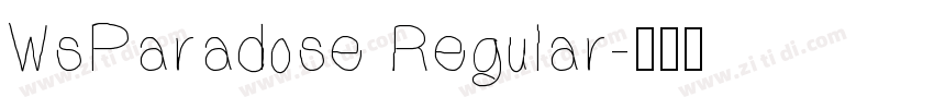 WsParadose Regular字体转换